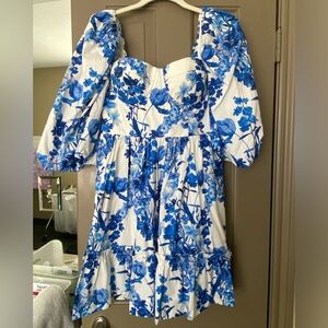 Cara Cara Jessica Dress Blue Floral Boho NWT